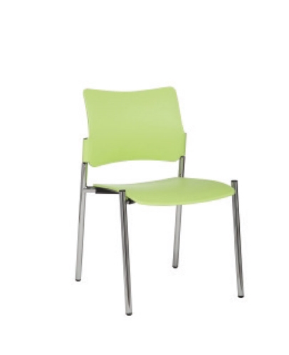 כיסא אורח פלסטיק דגם PINKO /שלד ניקל
